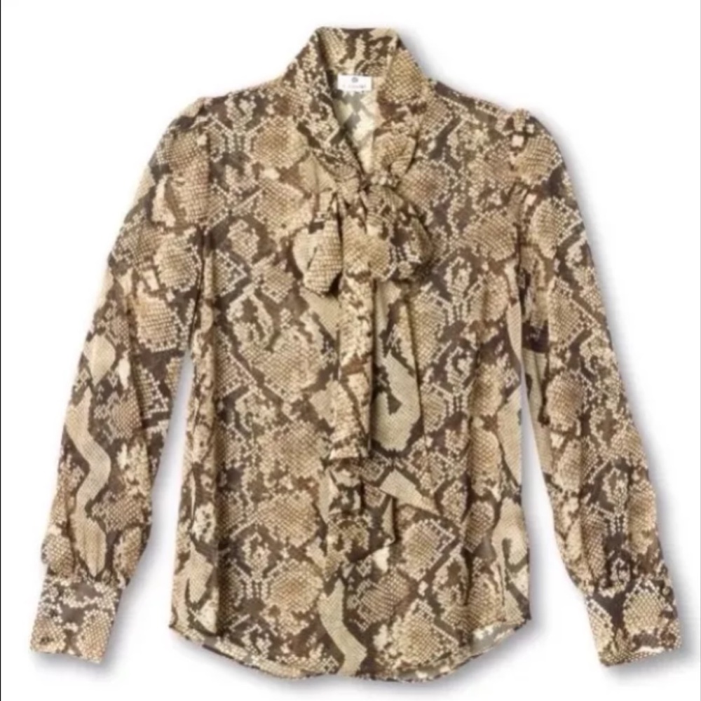 Altuzarra for Target Python Bow Blouse - Picture 2 of 2